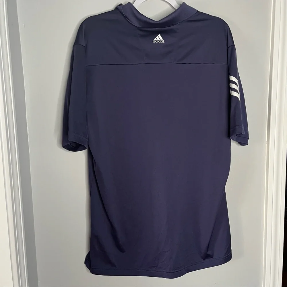 Adidas Mens Utility Polo Climacool Blue White Shirt Size M Medium.